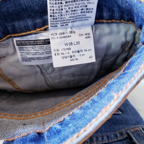 Levis 511 Jeans Women's 38 x 30 Blue Denim Slim Fit Mid-Rise Stretch Soft NWT - Picture 15 of 15